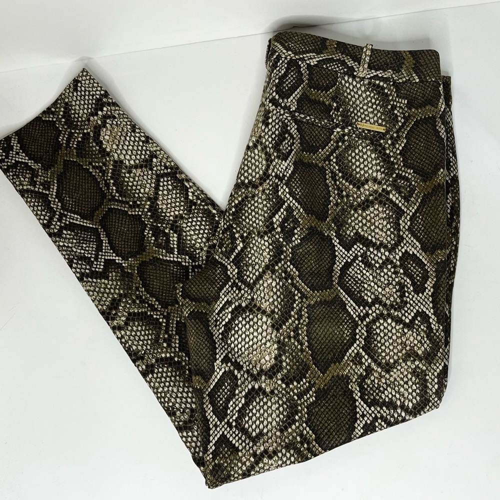 Michael Kors Snakeskin Pattern Straight Leg Chino Pants Size 12 - Picture 3 of 8